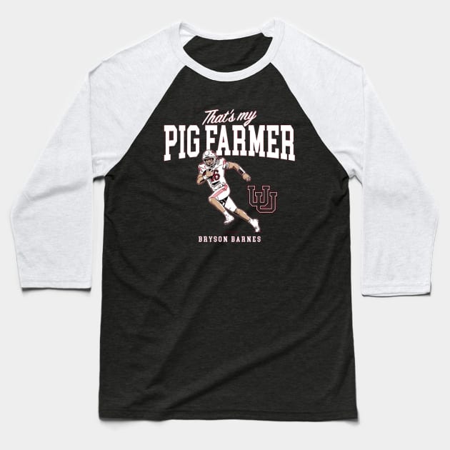 Bryson Barnes That's My Pig Farmer Baseball T-Shirt by ganisfarhan